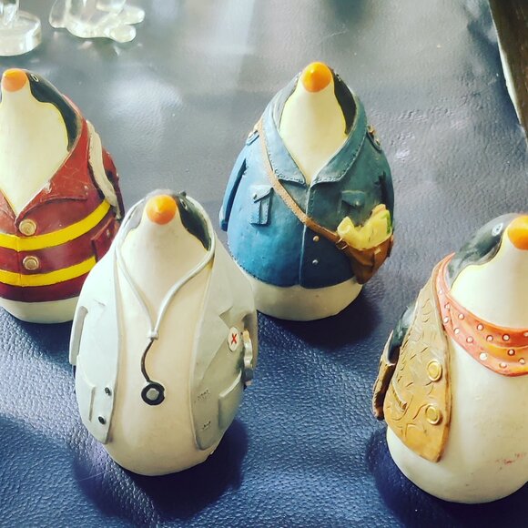 Penguins going to work. Six Miniature tradesmen, a doctor, postman, fireman, etc - Picture 6 of 9